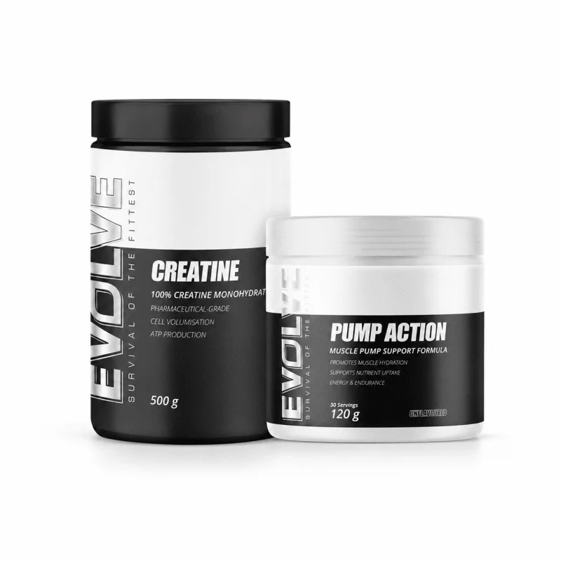 Evolve Creatine 500g and Pump Action Bundle