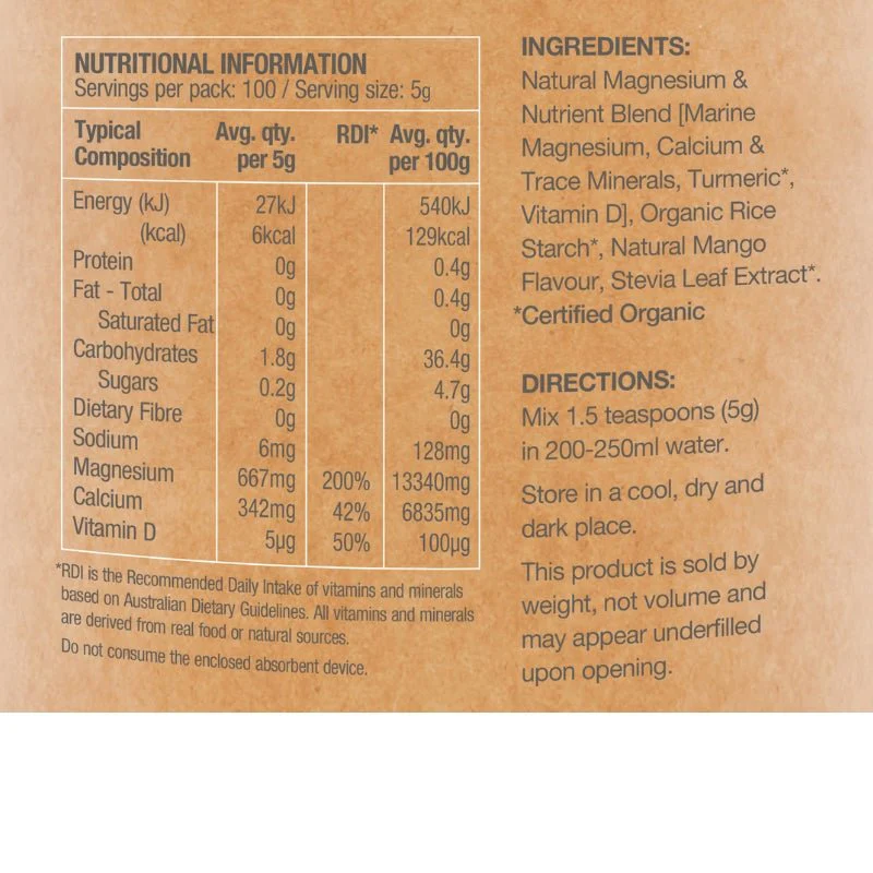 Amazonia Raw Real Food Nutrients Muscle Magnesium - Image 4
