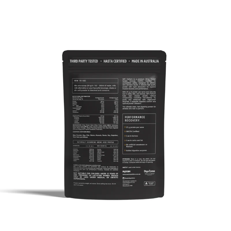 Switch Nutrition WPI Perform Hasta - Image 3
