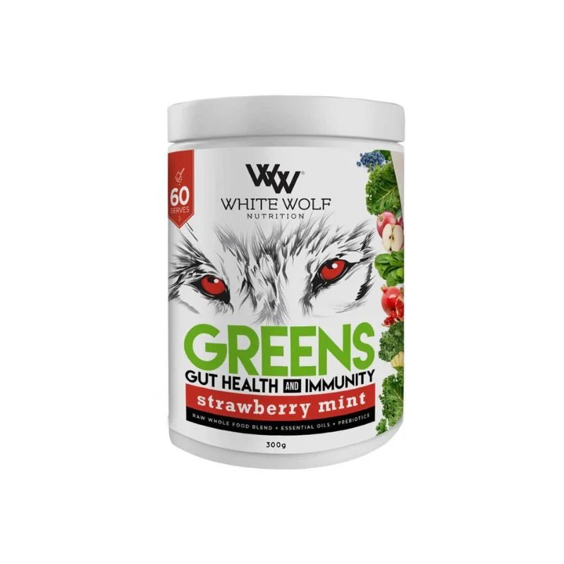 White Wolf Greens + Gut Health Immunity 300g Clearance - Image 2